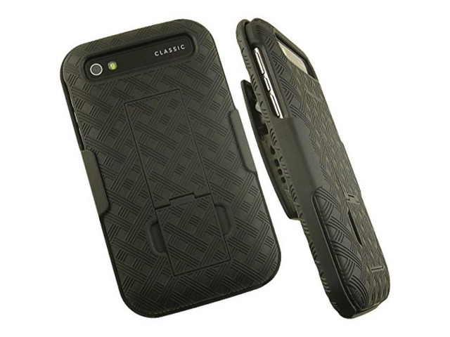 Black Kickstand Hard Case Cover for Blackberry Classic Q20 Q25 Phone