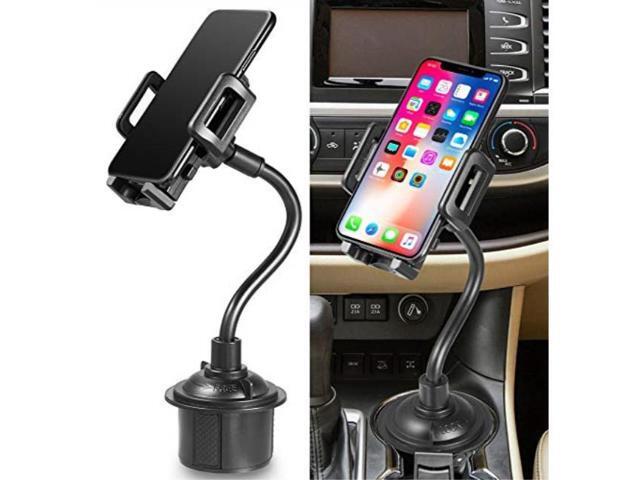 Car Cup Holder Phone Mount Universal for iPhone/Smartphone, Padded, 360 Rotation