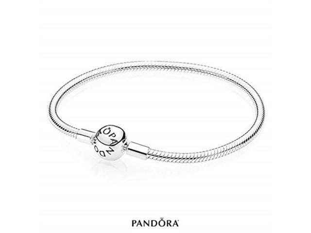 pandora moments snake chain charm bracelet in sterling silver, 6.7 in / 17 cm