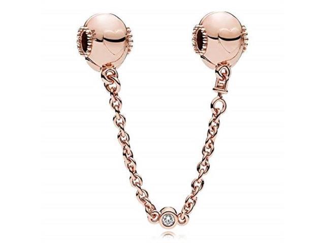 pandora embossed hearts safety chain jewelry 787636cz05