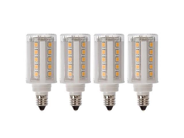5watt 60w equivalent e11 minicandelabra base led bulbs, halogen replacement lights for ceiling fan, chandelier, cabinet lighting, 120v, 3000k, 450...