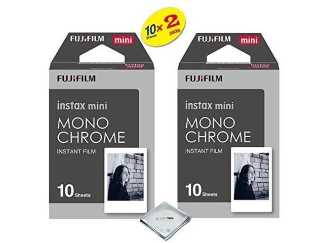 Fujifilm Instax Mini 8 Instant Film 2-PACK (20 Sheets) Value set For Fujifilm Instax Mini 8 Cameras - Monochrome