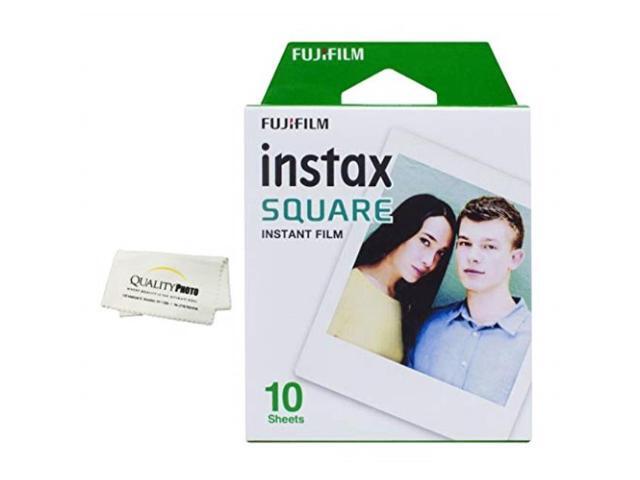 Fujifilm Instax Square Instant Film - 10 Exposures + Quality Photo Microfiber Cloth