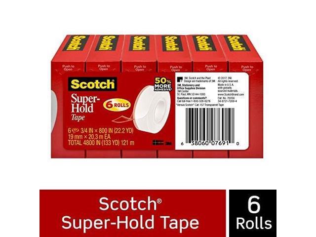 Scotch Super-Hold Tape 3/4' x 27.77 yds. 6 Rolls/Pack (700K6) 24364768