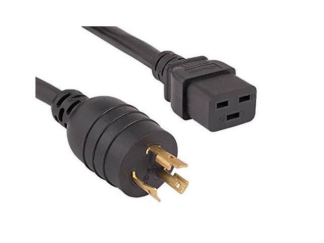 cable leader 12 awg 20a 250v heavyduty power cord nema l620p to iec 320 c19 ul listed 15 foot 1 pack