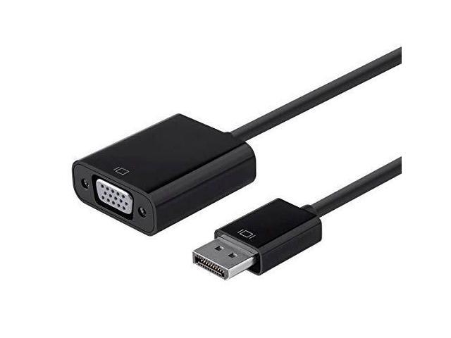 Monoprice DisplayPort 1.2a to VGA Active Adapter - Black, For HDTV, Projector, Computer, Monitor Desktop, Laptop, PC