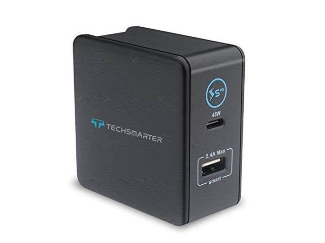 Techsmarter 57W USB C PD Wall Charger with 45W Power Delivery Port, For iPhone 15, 14, 13, 12, 11, XS, XR, iPad Air/Pro, MacBook Air/Pro, Samsung...