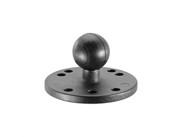 ibolt 25mm / 1 inch metal amps round adapter plate for industry standard dual ball socket mounting arms