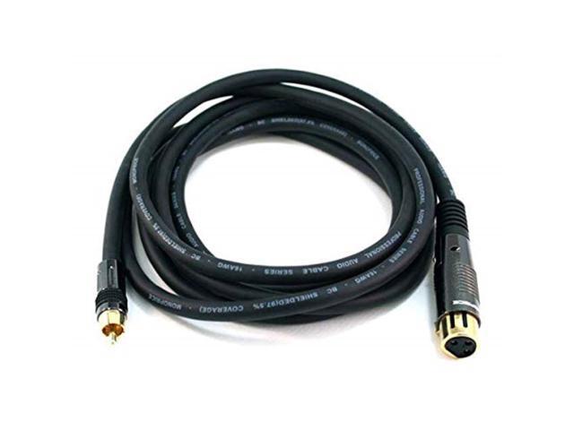 Monoprice 10ft Premier Series XLR Female to RCA Male Cable, 16AWG (Gold Plated)