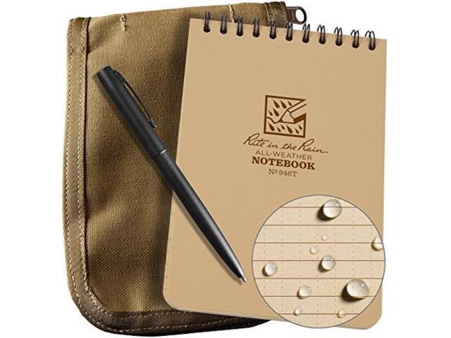 Notebook Kit,4in x 6in Sheet,Tan Cover RITE IN THE RAIN 946T-KIT