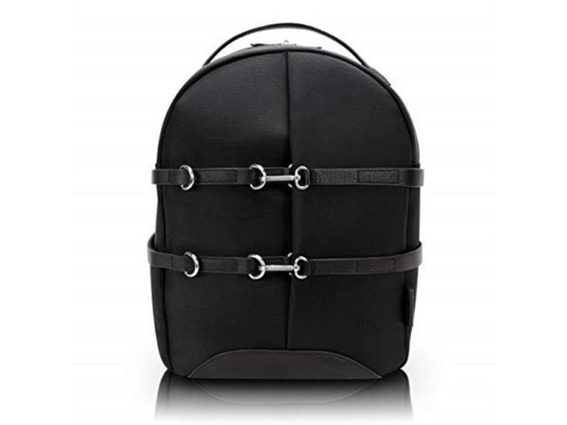 mcklein oakland, 1680d ballistic nylon with leather trim, 15' nylon, business casual, laptop & tablet backpack, black 78795