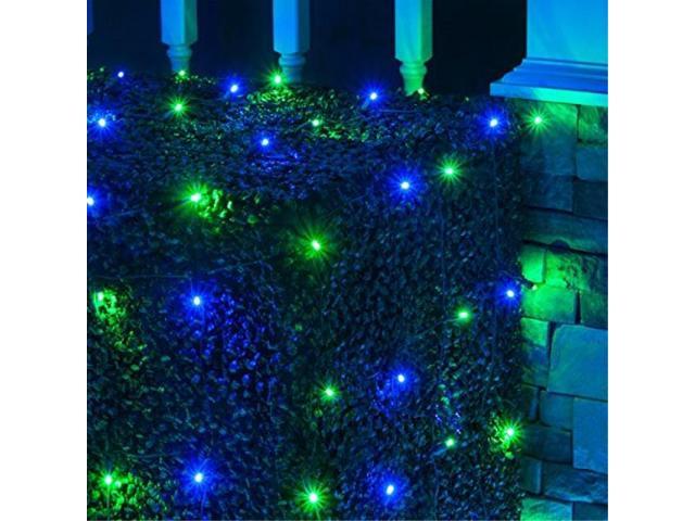 Photos - LED Strip led blue and green net lights outdoor led holiday lights net, outdoor deco