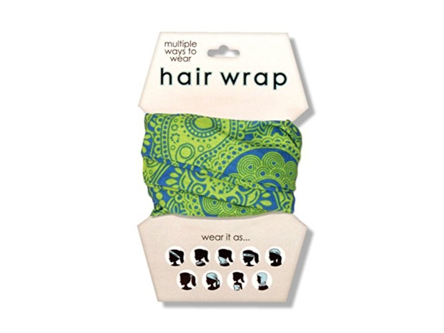 spoontiques paisley hair wrap, blue/green