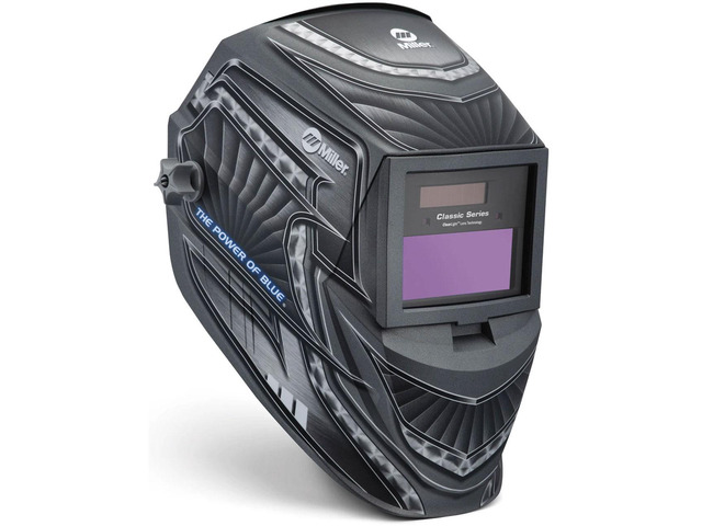 Miller 288519 Classic Series Auto Darkening Welding Helmet with ClearLight Lens, Metal Matrix