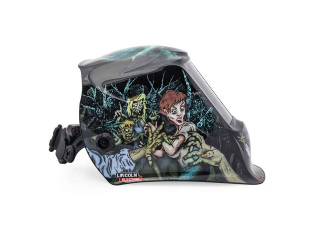 LINCOLN ELECTRIC K4158-4 Welding Helmet, Zombie Graphic, Black/Blue