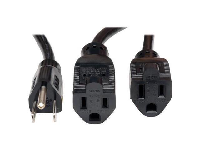 Tripp Lite 19In Power Cord Extension Y Splitter Cable 5-15P To 5-15R 13A 16Awg 18'