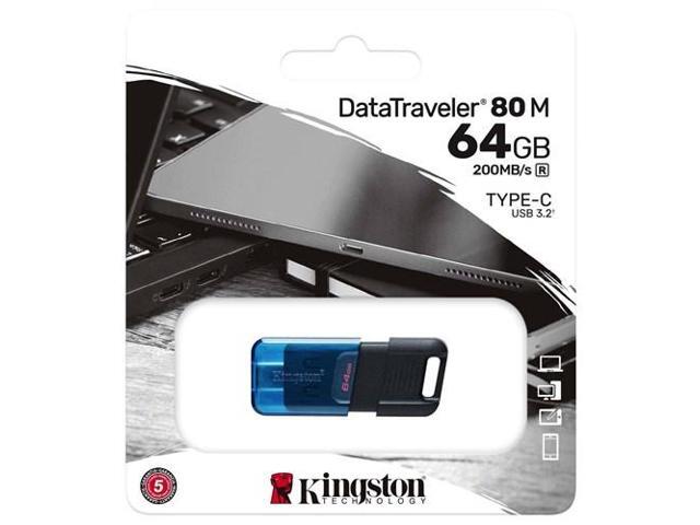 Kingston DataTraveler 80 M USB-C Flash Drive 64GB, USB 3.2 Gen 1, DT80M/64GB
