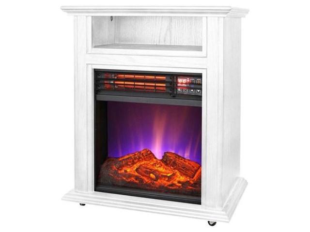 Photos - Electric Fireplace Comfort Glow Fireplace with Remote - 5120 BTU - White Fireplace with Remot