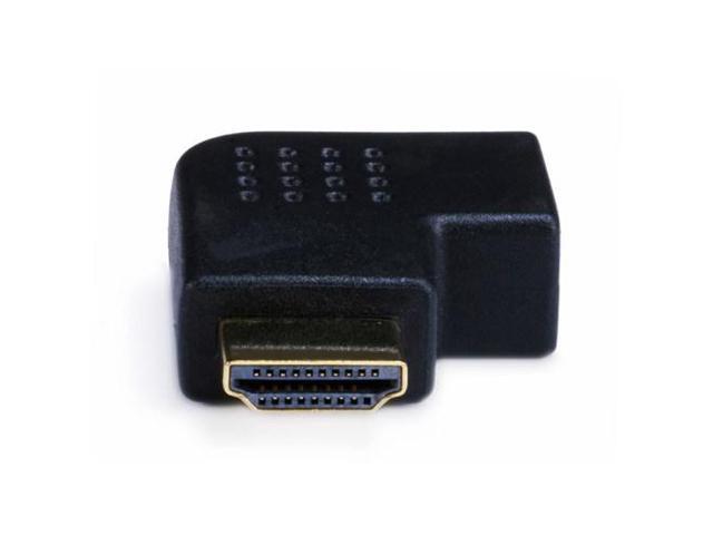 Monoprice HDMI Right Angle Port Saver Adapter (Male to Female), 90-Degree, Vertical Flat Left