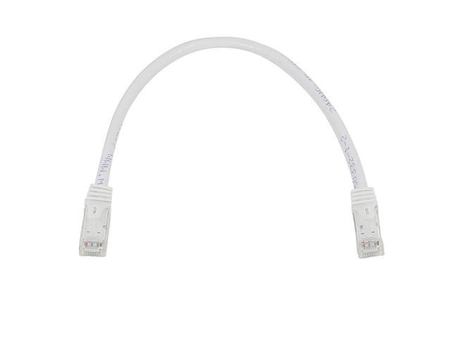 Monoprice Cat5E Ethernet Patch Cable - 1 Feet - White Network Internet Cord - Snagless RJ45, Stranded, 350Mhz, Utp, Pure Bare Copper Wire, 24Awg...