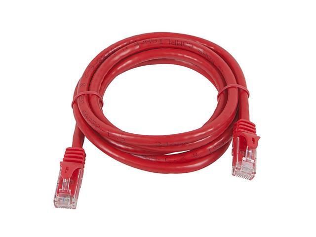 Monoprice Cat5e Ethernet Patch Cable - 5 Feet - Red Network Internet Cord - Snagless RJ45, Stranded, 350Mhz, UTP, Pure Bare Copper Wire, 24AWG -...