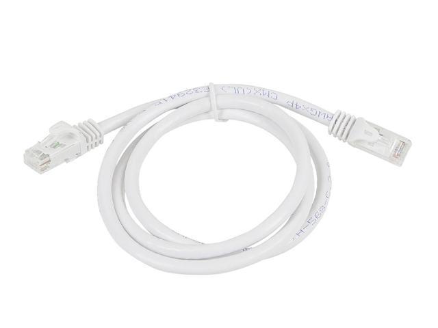 Monoprice Cat5e Ethernet Patch Cable - 3 Feet - White Network Internet Cord - Snagless RJ45, Stranded, 350Mhz, UTP, Pure Bare Copper Wire, 24AWG...