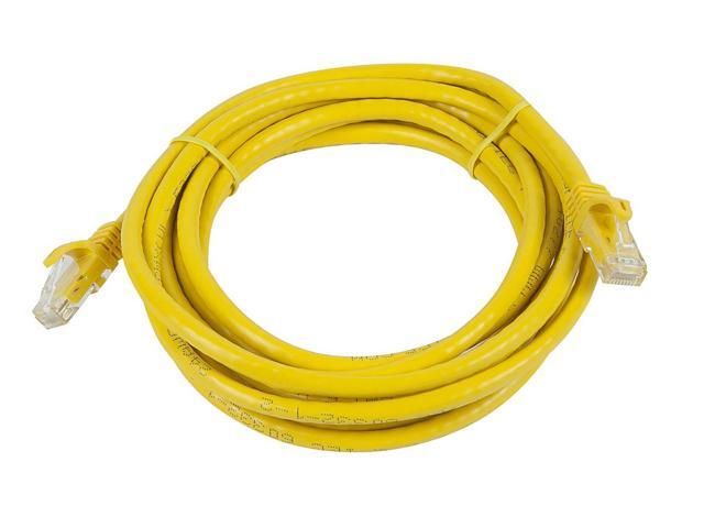 Monoprice Cat5e Ethernet Patch Cable - 10 Feet - Yellow Network Internet Cord - RJ45, Stranded, 350Mhz, UTP, Pure Bare Copper Wire, 24AWG -...