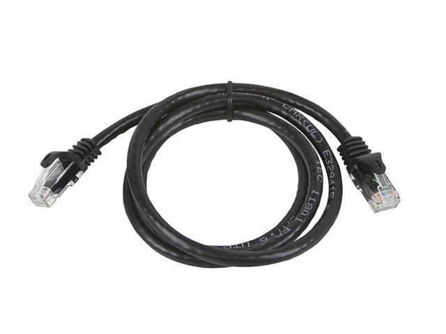 Monoprice Cat5e Ethernet Patch Cable - 3 Feet - Black Network Internet Cord - Snagless RJ45, Stranded, 350Mhz, UTP, Pure Bare Copper Wire, 24AWG...