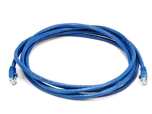 Monoprice Cat5e Ethernet Patch Cable - 10 Feet - Blue Network Internet Cord - RJ45, Stranded, 350Mhz, UTP, Pure Bare Copper Wire, 24AWG