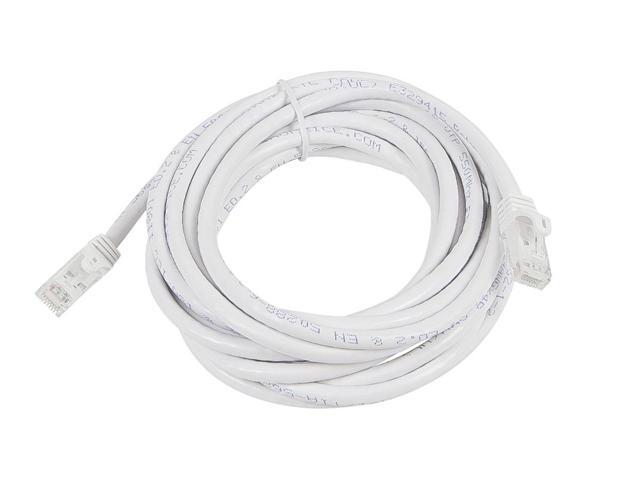 Monoprice Cat5e Ethernet Patch Cable - 14 Feet - White Network Internet Cord - Snagless RJ45, Stranded, 350Mhz, UTP, Pure Bare Copper Wire, 24AWG...