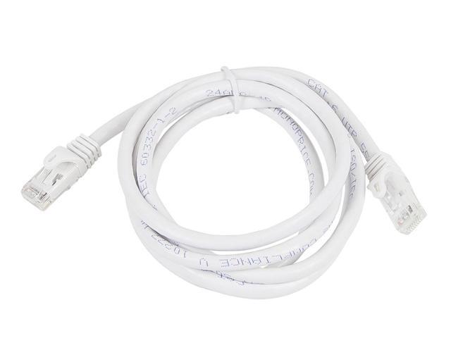 Monoprice Cat5e Ethernet Patch Cable - 7 Feet - White Network Internet Cord - Snagless RJ45, Stranded, 350Mhz, UTP, Pure Bare Copper Wire, 24AWG...