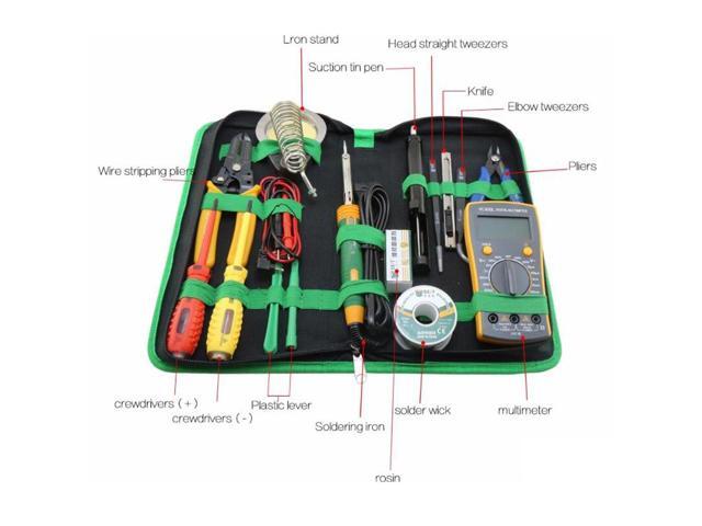 BST-113 16 in 1 Household Professional Tool with Screwdrivers Soldering Iron Multimeter and Tweezers for Phone Laptop PC repair