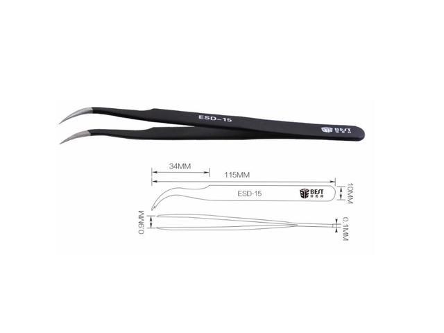 8pcs/lot BGA Precision ESD Tweezers Set Stainless Steel anti-static Tweezers Repair Tool Soldering Station Welding Assist