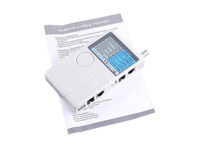 New Portable Ethernet Network Cable Tester Remote RJ11 RJ45 USB BNC LAN For UTP STP LAN Cables Tracker Detector