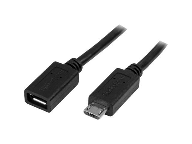 StarTech. com 0.5m 20in Micro-USB Extension Cable - M/F - Micro USB Male to Micro USB Female Cable