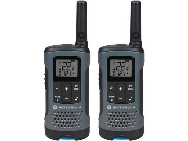 MOTOROLA T200 Two Way Radio,Gray,NiMh or Alkaline,PK2