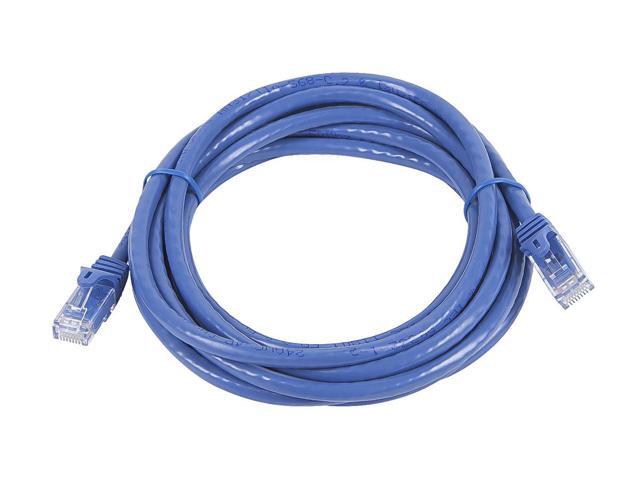 Monoprice Flexboot Cat5e Ethernet Patch Cable - Network Internet Cord - RJ45, Stranded, 350Mhz, UTP, Pure Bare Copper Wire, 24AWG, 10ft, Blue