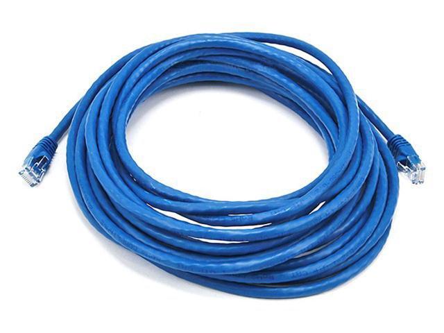 Monoprice Cat5e Ethernet Patch Cable - 25 Feet - Blue Network Internet Cord - RJ45, Stranded, 350Mhz, UTP, Pure Bare Copper Wire, 24AWG