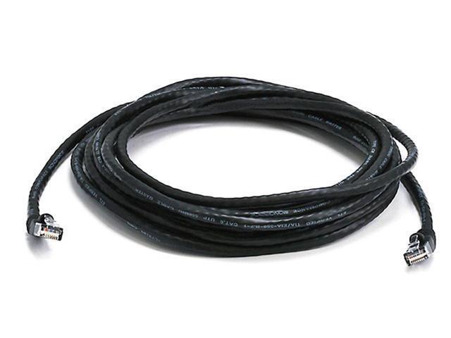 Monoprice Cat5e Ethernet Patch Cable - Network Internet Cord - RJ45, Stranded, 350Mhz, UTP, Pure Bare Copper Wire, 24AWG, 14ft, Black