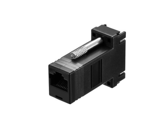 RJ45 to VGA Extender Adapter RJ45 Female Enternet to DB15 Male Port for Multimedia Video Black