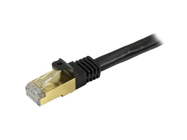 StarTech C6ASPAT10BK StarTech. com 10 ft Cat6a Patch Cable - Shielded (STP) - Black - 10Gb Snagless Cat 6a Ethernet Patch Cable - Category 6a for...