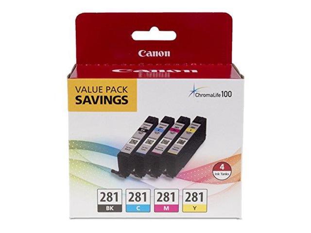 Canon - CLI-281 4-Pack Standard Capacity - Black, Cyan, Magenta, Yellow Ink Cartridges - Black/Cyan/Magenta/Yellow - image 7