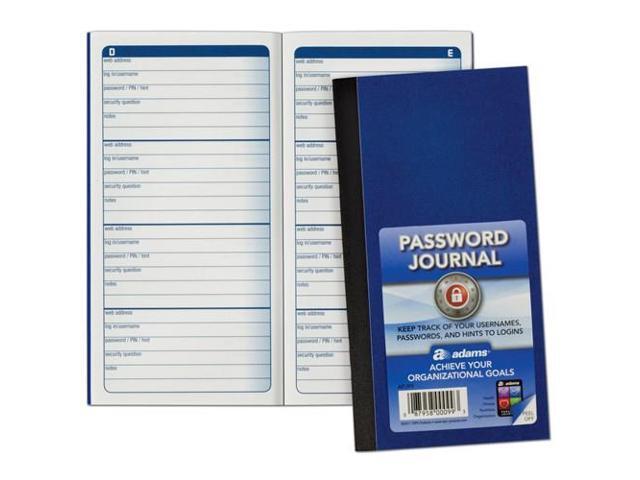 Adams Password Journal 3 1/4 x 6 1/4 192 Entries APJ99