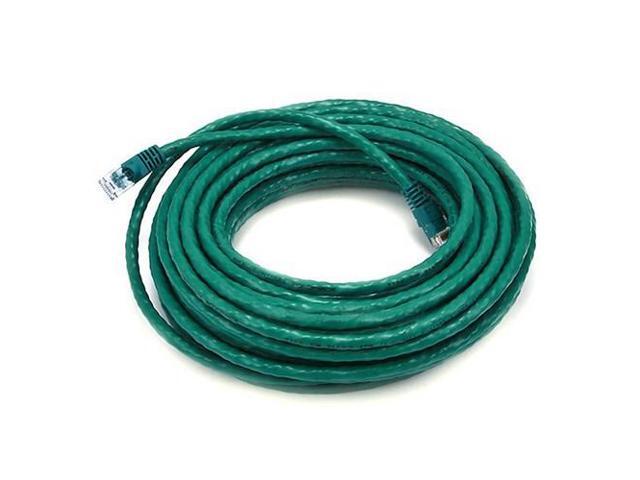 Monoprice Cat5e Ethernet Patch Cable - 50 Feet - Green Network Internet Cord - RJ45, Stranded, 350Mhz, UTP, Pure Bare Copper Wire, 24AWG