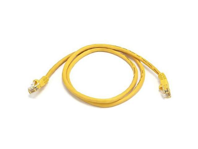 Monoprice Cat5e Ethernet Patch Cable - Network Internet Cord - RJ45, Stranded, 350Mhz, UTP, Pure Bare Copper Wire, 24AWG, 3ft, Yellow