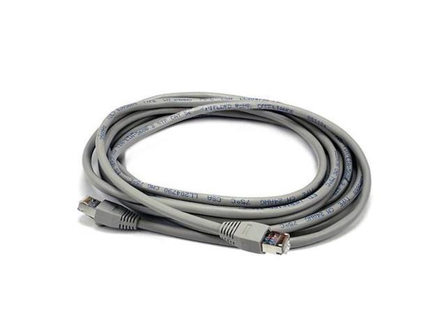 Monoprice Cat5e Ethernet Patch Cable - 15 Feet - Gray Network Internet Cord - RJ45, Stranded, 350Mhz, STP, Pure Bare Copper Wire, 24AWG