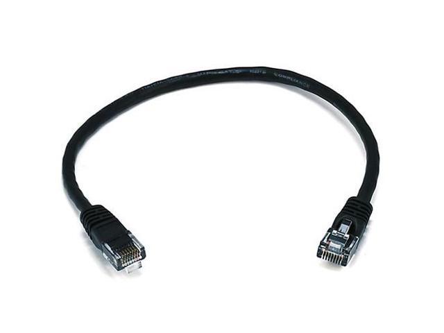 Monoprice Cat5e Ethernet Patch Cable - Network Internet Cord - RJ45, Stranded, 350Mhz, UTP, Pure Bare Copper Wire, 24AWG, 1ft, Black