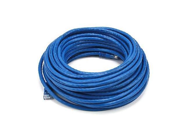 Monoprice Cat5e Ethernet Patch Cable - 50 Feet - Blue Network Internet Cord - RJ45, Stranded, 350Mhz, UTP, Pure Bare Copper Wire, 24AWG