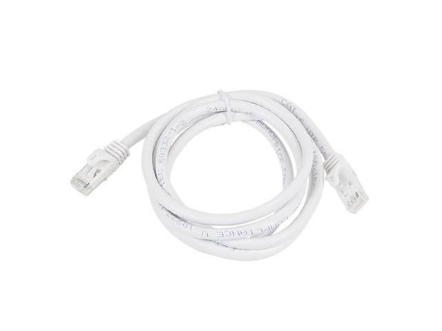 Monoprice Cat5e Ethernet Patch Cable - 7 Feet - White Network Internet Cord - Snagless RJ45, Stranded, 350Mhz, UTP, Pure Bare Copper Wire, 24AWG...