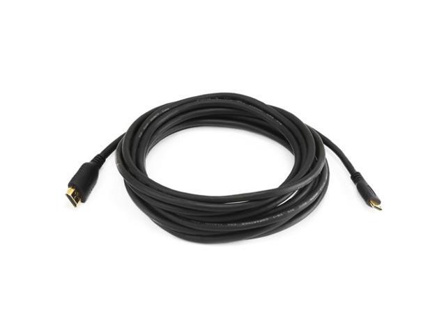 Monoprice Standard HDMI Cable - 15 Feet - Black With HDMI Mini Connector, 1080i @ 60Hz, 4.95Gbps, 30AWG